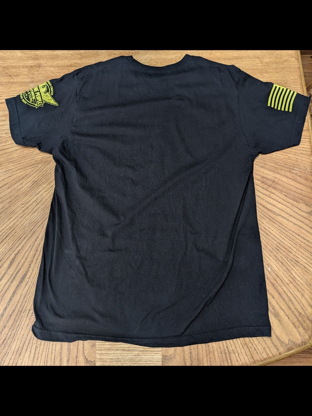 Don't Tread On Me Black Short Sleeve Graphic Tee. Remembrance Of Peanut! - Picture 3 of 5